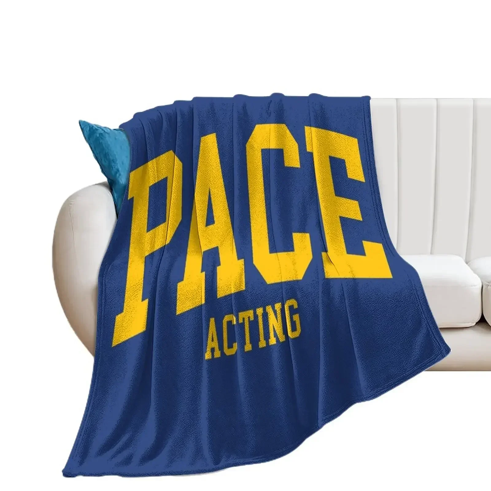 pace acting - college font curved Throw Blanket Shaggy Plush Stuffeds Blankets