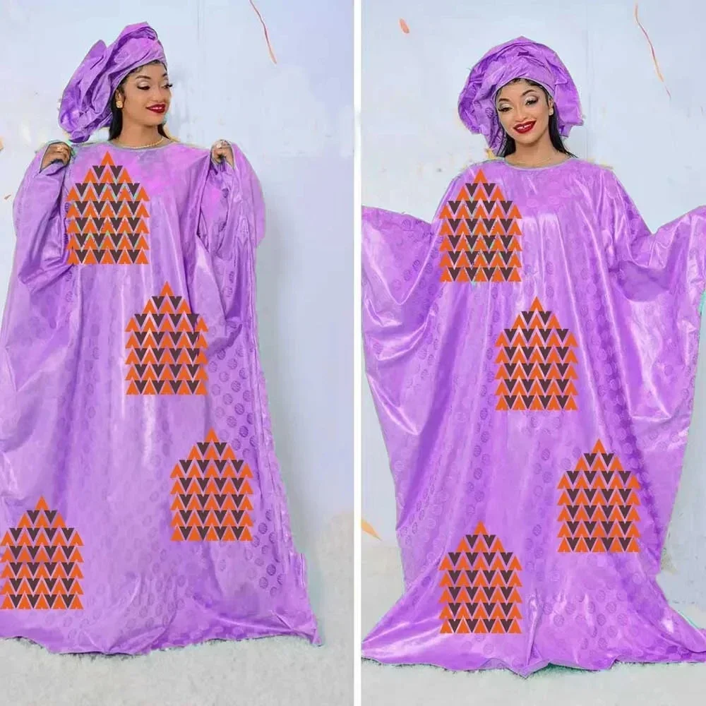 Riche Bazin Africain Femme - Luxurious African Print Fashion Dress Showcasing Unique Feminine Charm