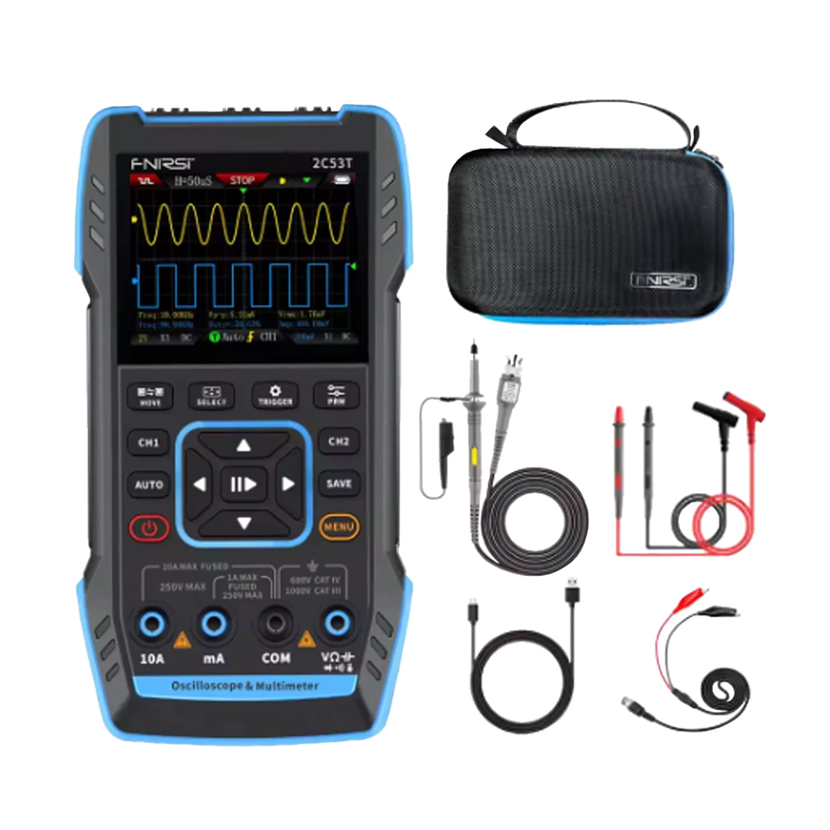 FNIRSI 2C23T high-performance double channel three-in-one handheld digital display device with multimeter portable