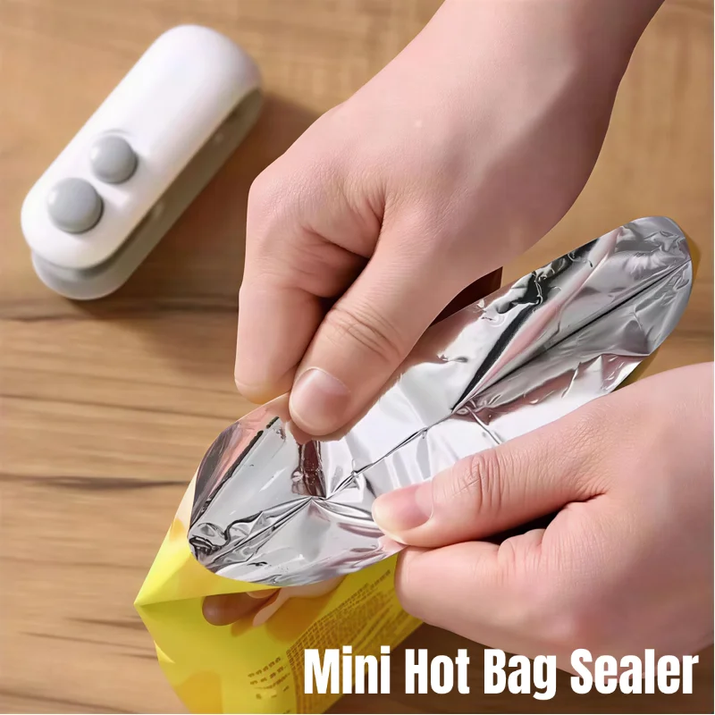Mini Handheld Plastic Bag Sealer Portable Food Bag Heat Sealer Machine 2in1 Electric Sealing Machine Opening Machine Sealer Bags