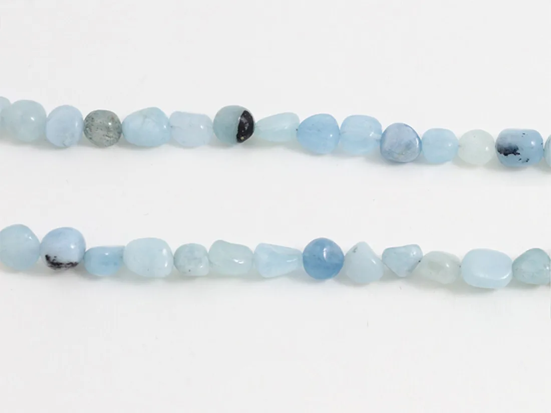 2022 New original Aquamarine natural stone pearl necklace simple design exquisite personality female necklace