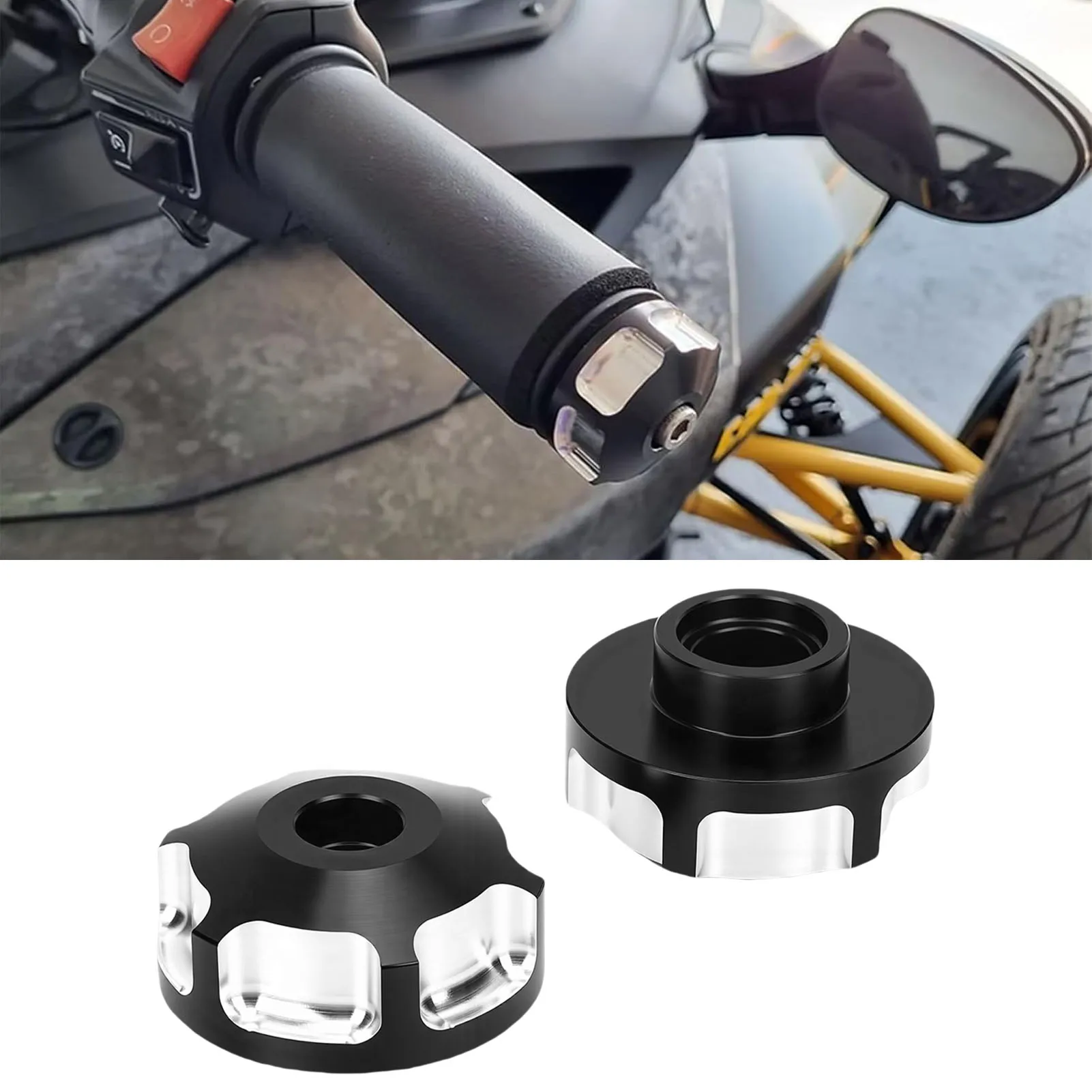 

Bar End Aluminum Alloy Bar End Replacement for Spyder F3 RT ST Motorcycle Handlebar End Plug with
