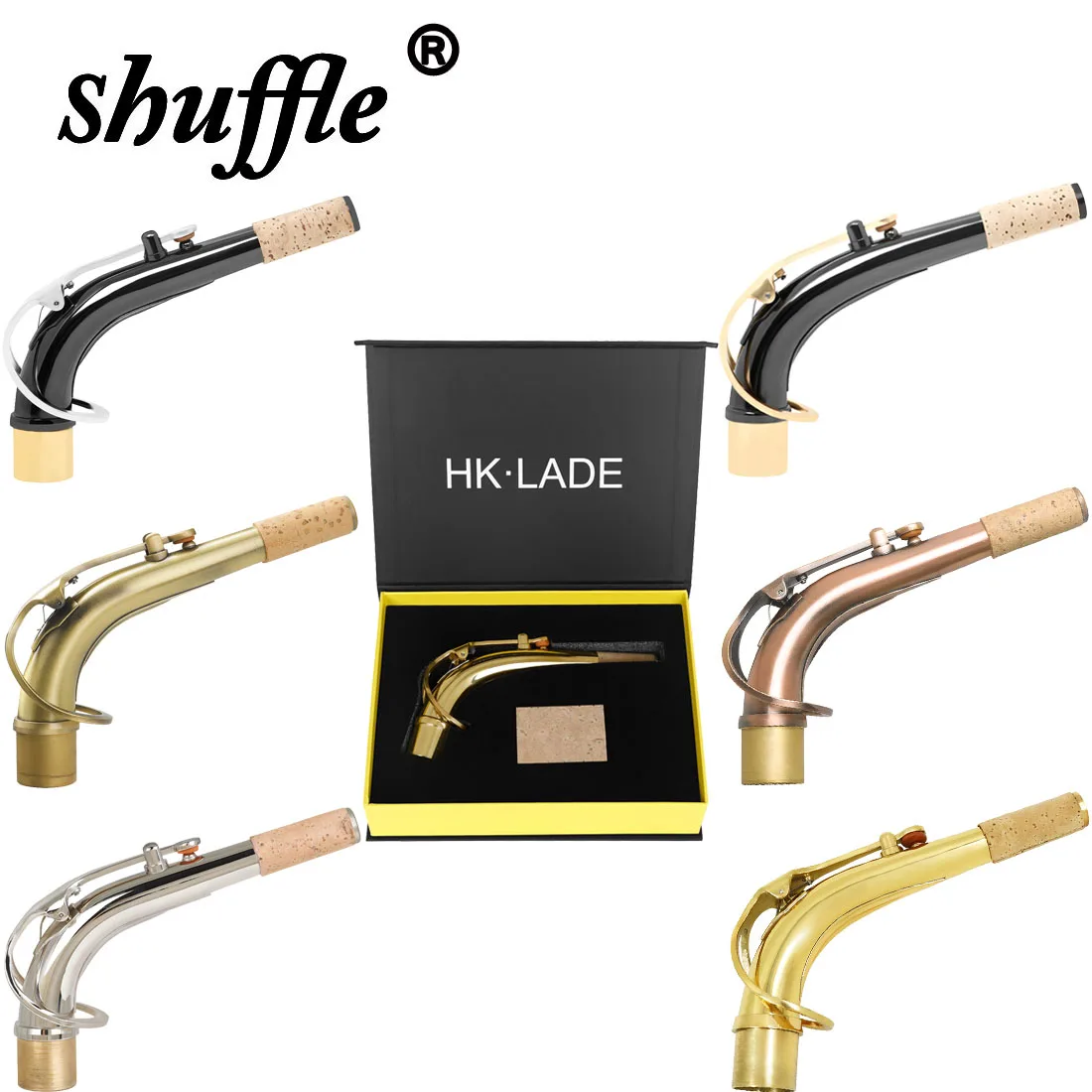 Alto Saxophone Neck Bent Brass Easy to Play Good Tone Neck Bent Professional Wind Instrument Accessories Alto Saxophone Parts