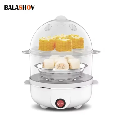 Egg Cooker Automatic Power Off Home 7 Eggs Multi-Functional Steamed Egg Custard Boiled Egg Machine Breakfast Artifact