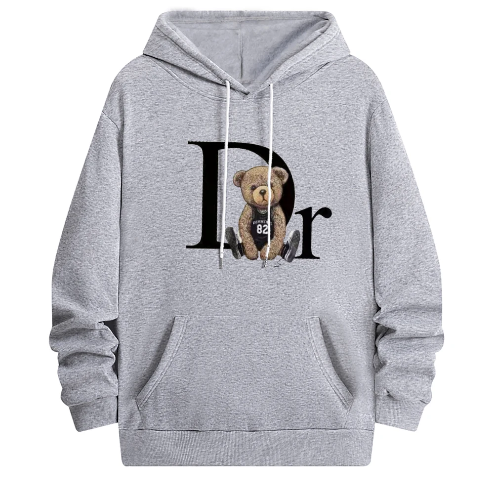 

Luxury Fashion Brand Pullover Fun Alphabet Teddy Bear Print Top Men'S And Women'S Streetwear Plus Size Pullover Free Shipping