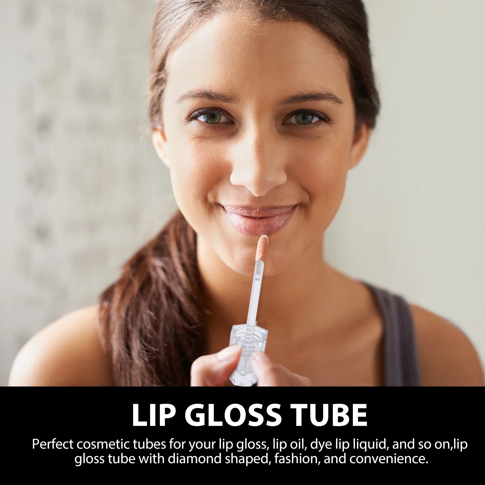 15Pcs Lip Gloss Tubes Diamond Shape Clear Refillable Containers Portable Leakproof Lip Color Storage Travel Makeup