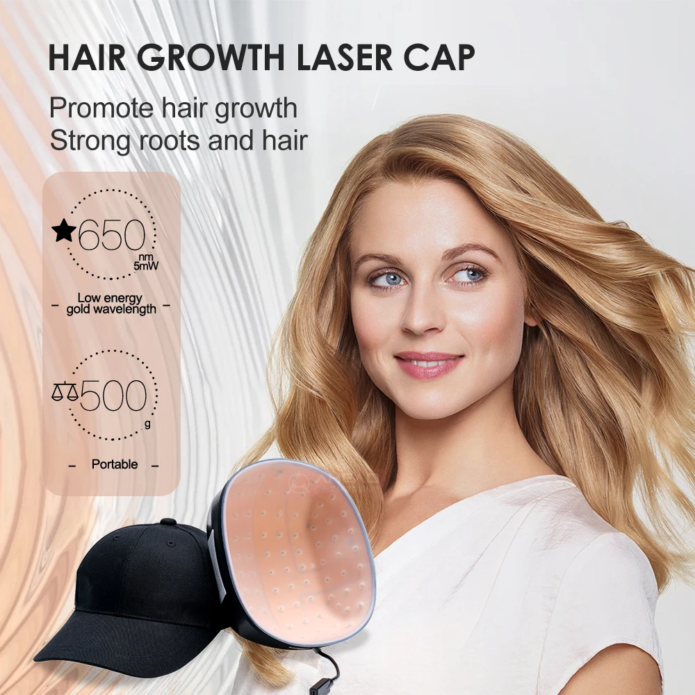 Tratamientos populares para el crecimiento del cabello, uso doméstico, 650NM, terapia de luz infrarroja roja, gorro láser para el cabello, producto de calidad para el crecimiento del cabello