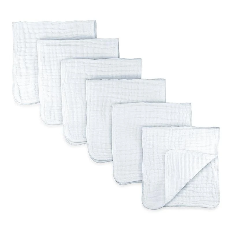 

C9GB Baby Muslin Burp Cloths Cotton Hand Washcloths 6 Layers for Extra Absorbent Soft