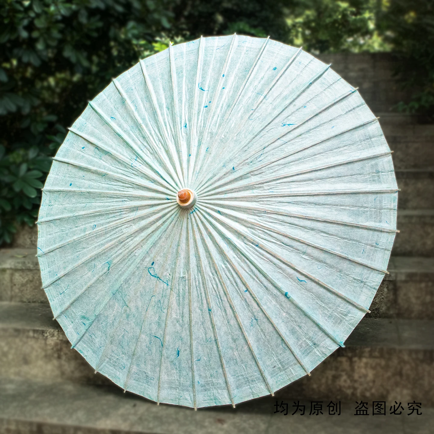 

Hand-Painted Floral Oil Paper Umbrella - Vintage Sunshade & Cosplay Costume Prop
