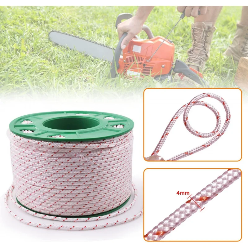 리코일 스타터 로프 풀 코드 4mm 100미터 에코 Poulan Homelite McCulloch Sears 트리머 Edger U