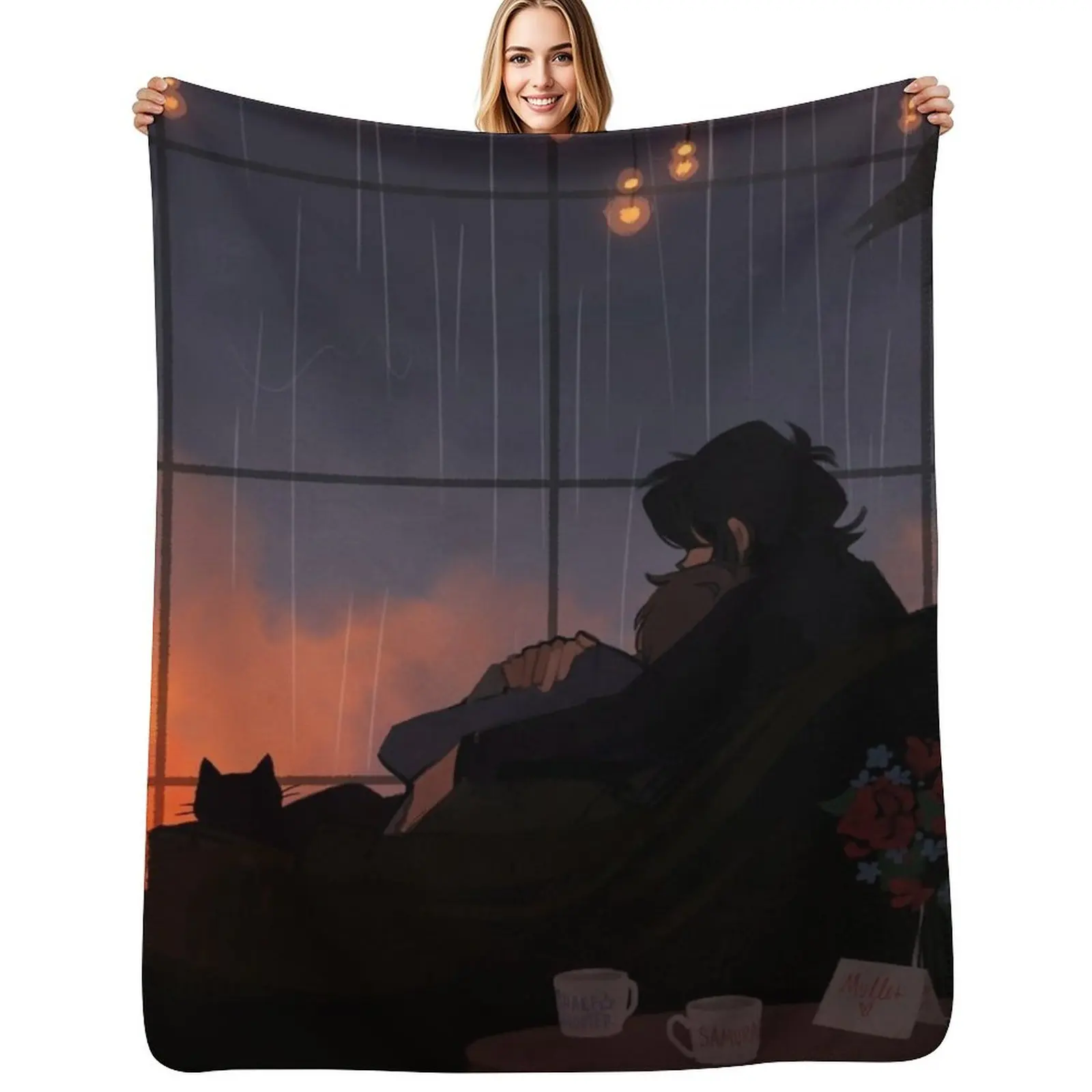

Alone Together Throw Blanket Outdoor Soft Blanket for Picnic Beach Camping
