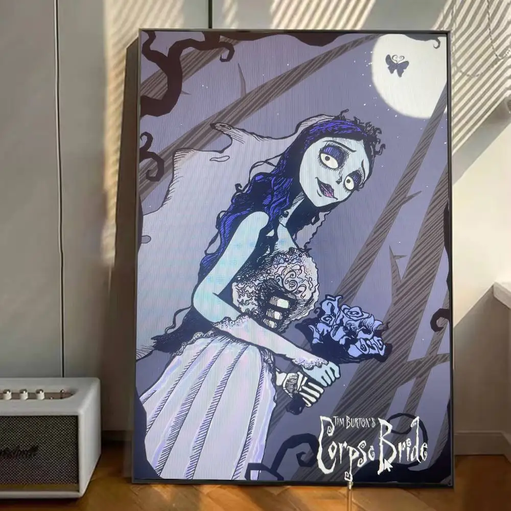 تيم بيرتون جثة العروس ملصق الفيلم ملصقات الفن جداريات حائطية ديكور لعبة غرفة ديكور الهدايا Kawaii HD اللوحة سيارات القط