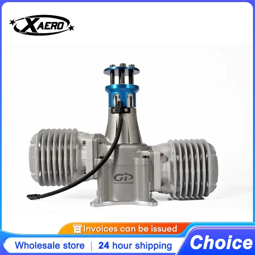 GP-178cc Gas Engine 4-Stroke Horizontally Opposed Twin Cylinder RC Aircraft Engine, 17HP for Giant Scale 3D Airplane & UAV,