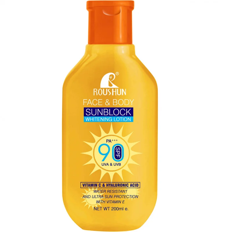 200ml Vitamin C Hyaluronic Acid Sunscreen Body Lotion 2in1Clear Water Feeling Sunscreen Milk Refreshing Non greasy UV Protection