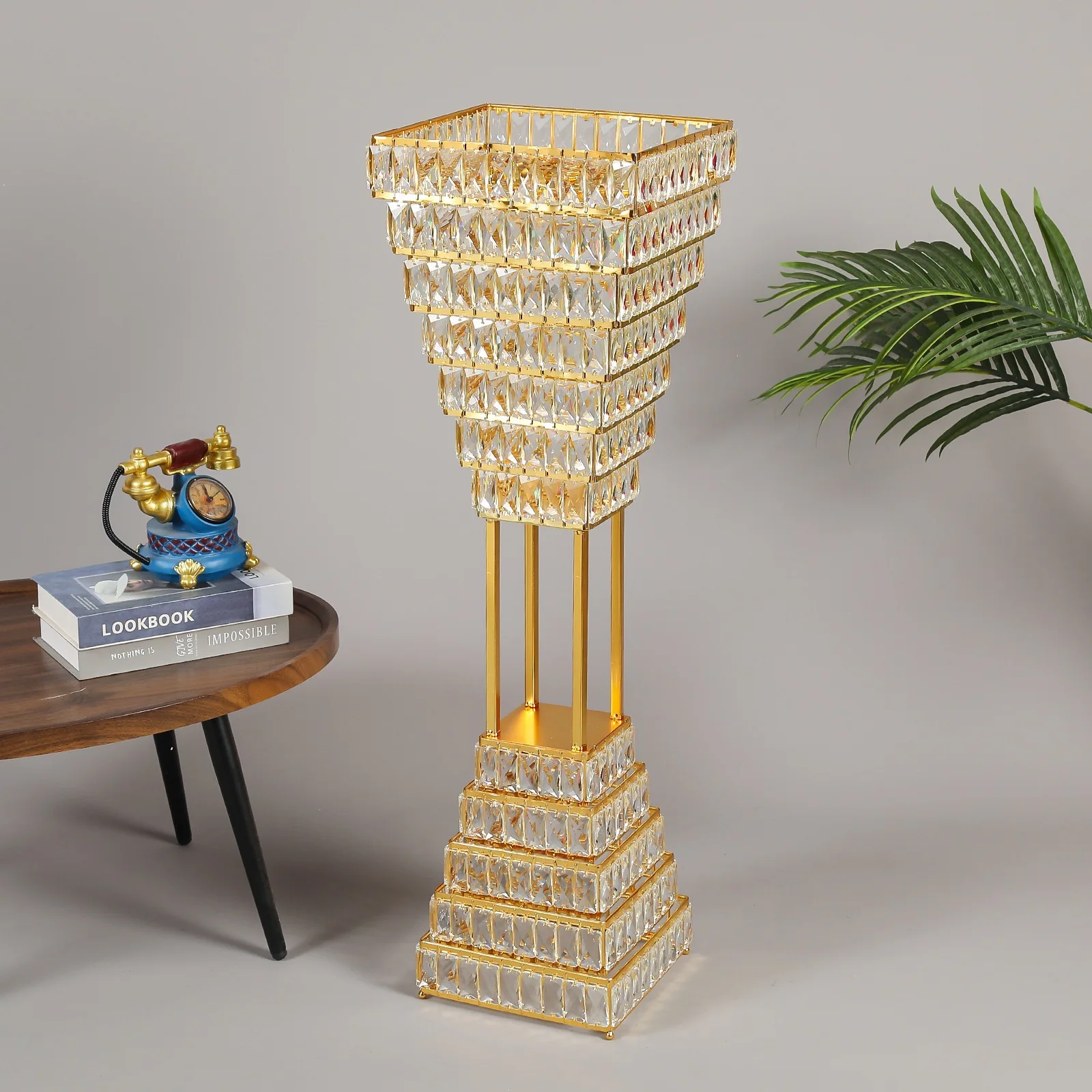 Furnace tripod crystal hollow large incense burner Arabic style home living room decoration crafts