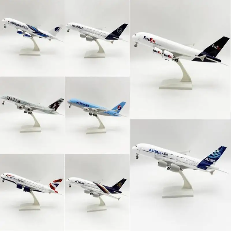

Airways 1/240 Resin Model Aircraft Set; A380 Airlines Series; Collectible 30cm Room Decor and Desk Accessories