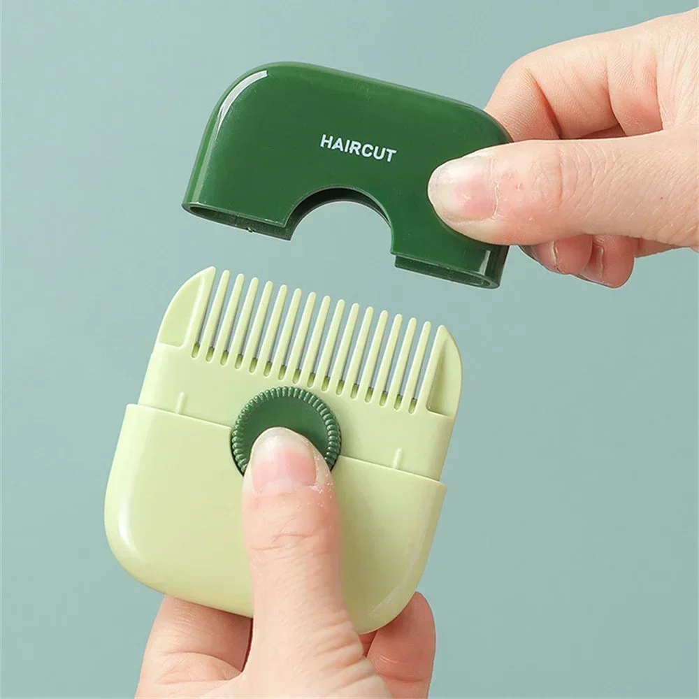 2 In 1 Baby Hair Cut Hairdressing Comb Trim Bangs And Broken Hair Bangs Trimmer Manual Portable Children\'s Hair Clipper