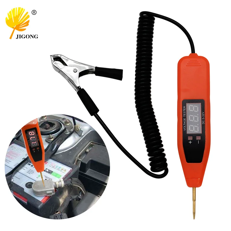 5-32V Automobile Maintenance Digital Display Voltage Detection Pen Car Relay Battery Detection Pen Circuit Fault Detection Tool