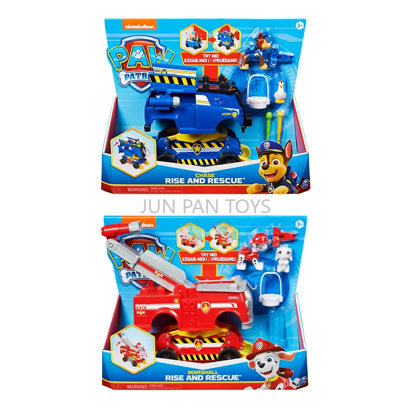 Nickelodeon Paw Patrol Marshall Chase's Rise and Rescue Transforming Toy Car with Action Figures and Accessories Children's Toys