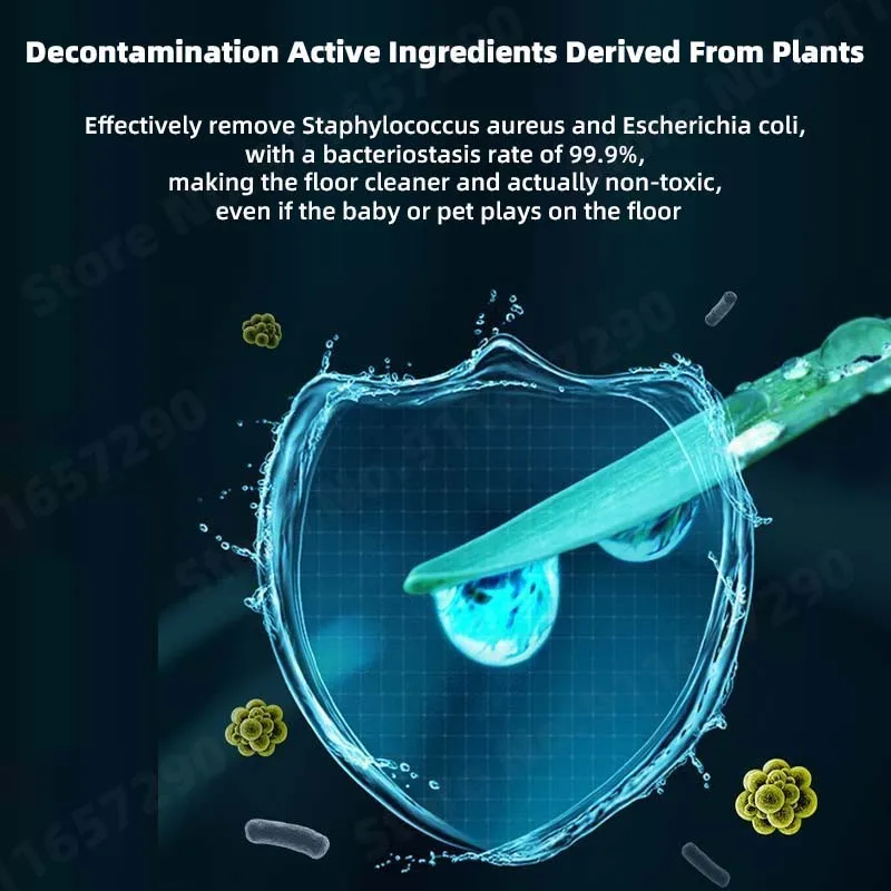 Solução de limpeza de piso para Roborock Dyad, 1L, S7, S70, S75, S7 MaxV, S7MaxV, T7S Plus, S7Max, Q7 Max, Q5, 99,9% antibacteriano