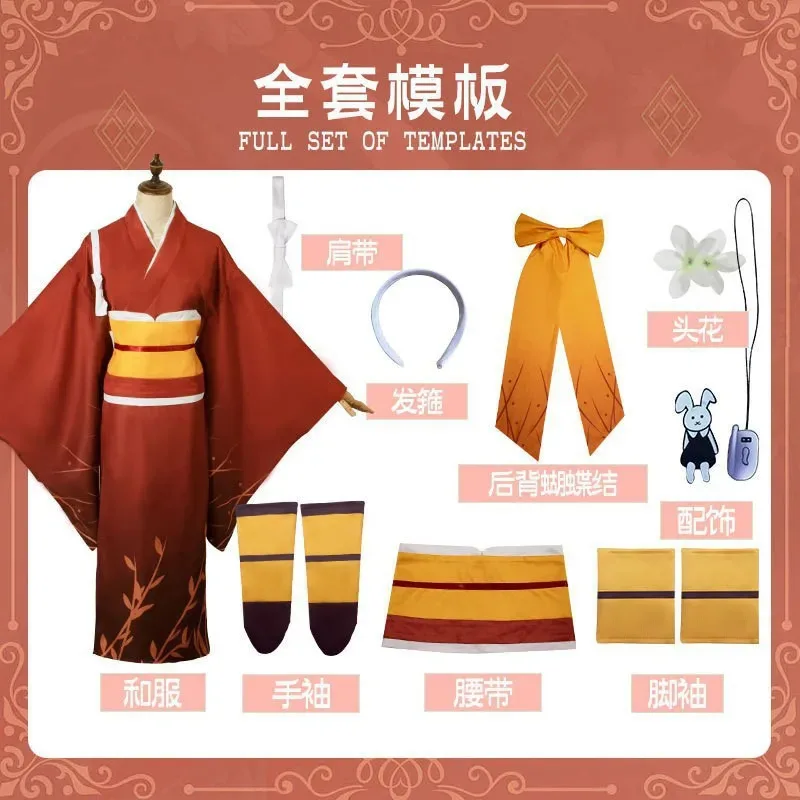 

aaa12 3Izumi Cosplay Stray Dogs Costume Kimono Anime Izumi Kyouka Suits Halloween Party Outfit for Women Girls