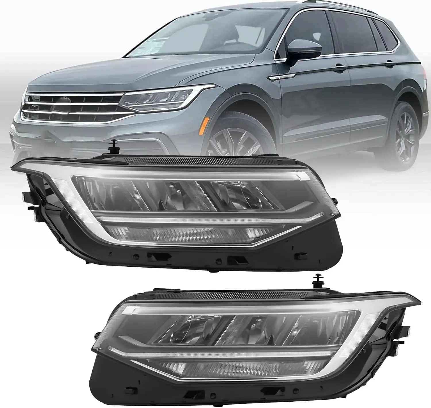 

Светодиодная фара в сборе для Volkswagen Tiguan S/SE 2022-2024 гг., полностью светодиодная дальняя/ближняя лампа с DRL 5NL941035A 5NL941036A