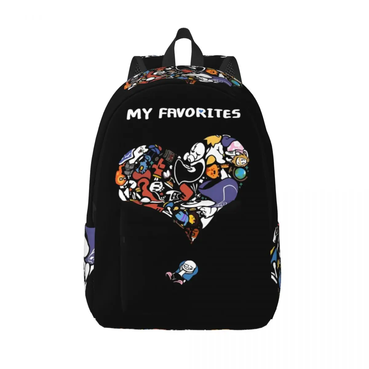 

Undertales Sans Game Backpack Floweys Cool Backpacks Teen Travel Pattern High School Bags Colorful Rucksack