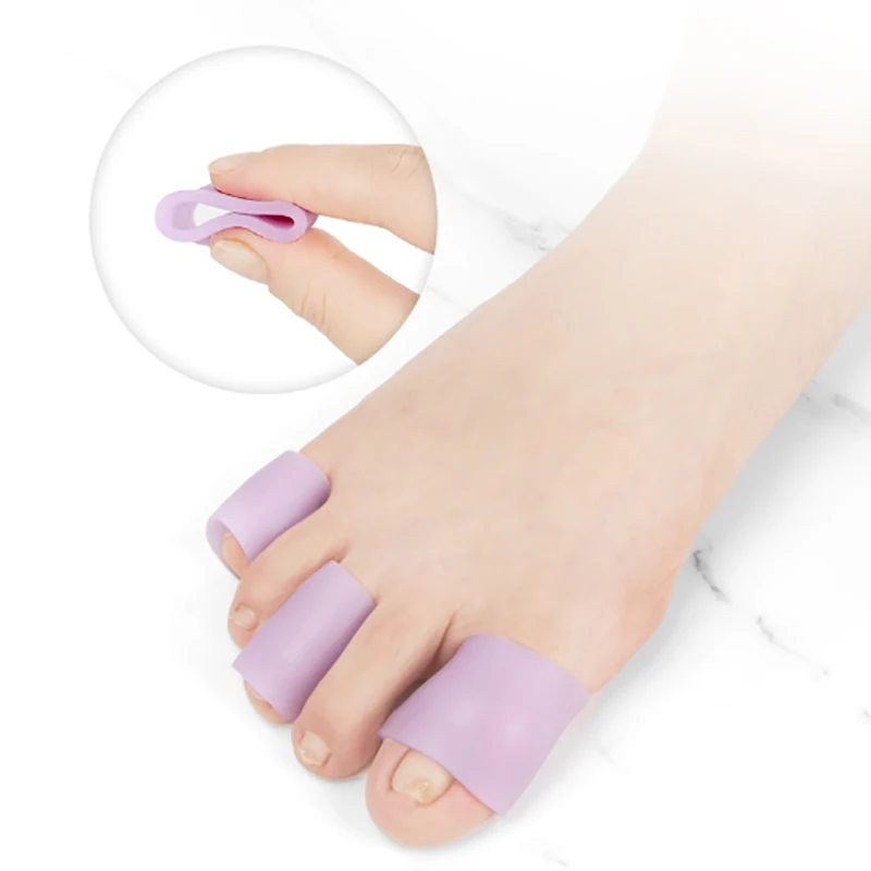 1Pcs Silicone Finger Toe Protector Chicken Eye Toe Cover Thumb Overlap Pain Relief Sleeve Cover Toe Separators Foot Care Tools ﻿