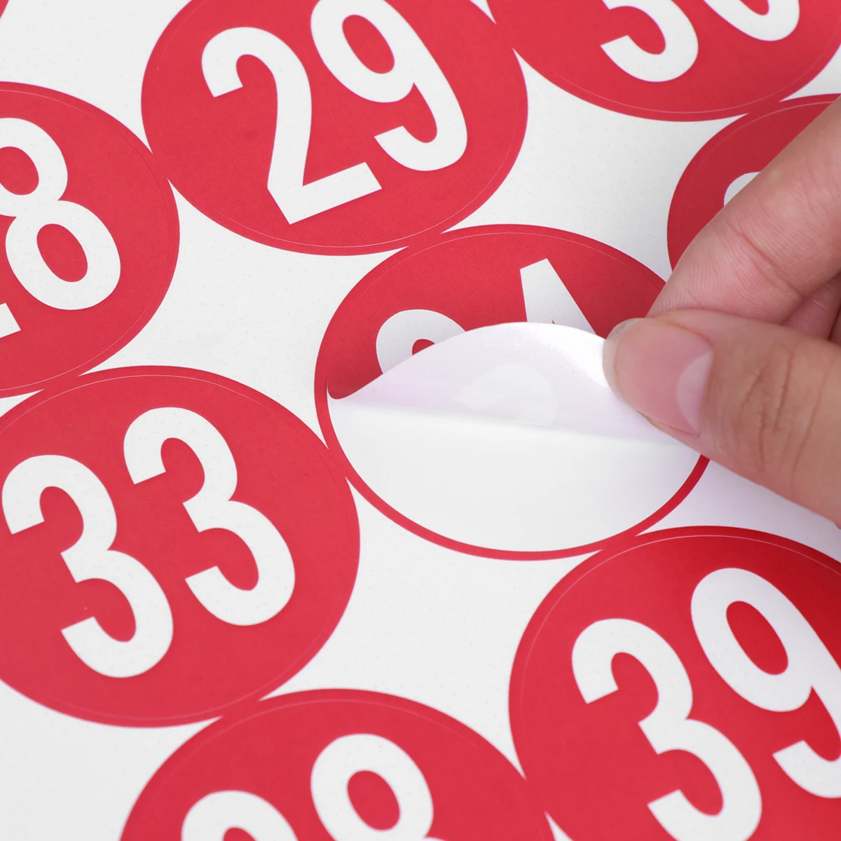 

40pcs Number Stickers Self-Adhesive Strong Sticky Serial Number Card For Packaging Boxes Bags Envelopes Scrapbooking Cake Bread