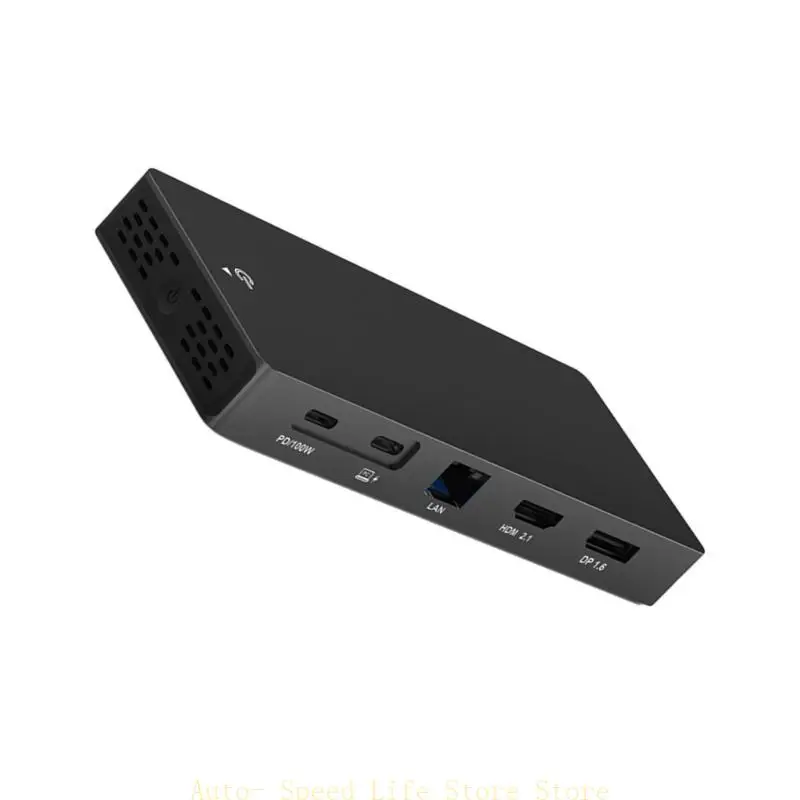 

02DA 12 in 1 Type C Hub with 8K/4K Resolution Triple Display Two HDMIcompatible 10Gbps High Speed Aluminum Alloy Enclosure