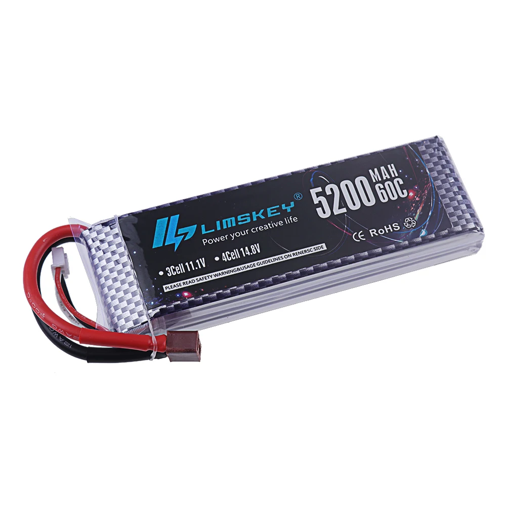 Batteria Lipo 2S 3S 4S 5200mAh 60C con spina T XT60 per auto RC 1/8 1/10 Barche FPV Droni Modelli RC Parti-batteria serie Premium