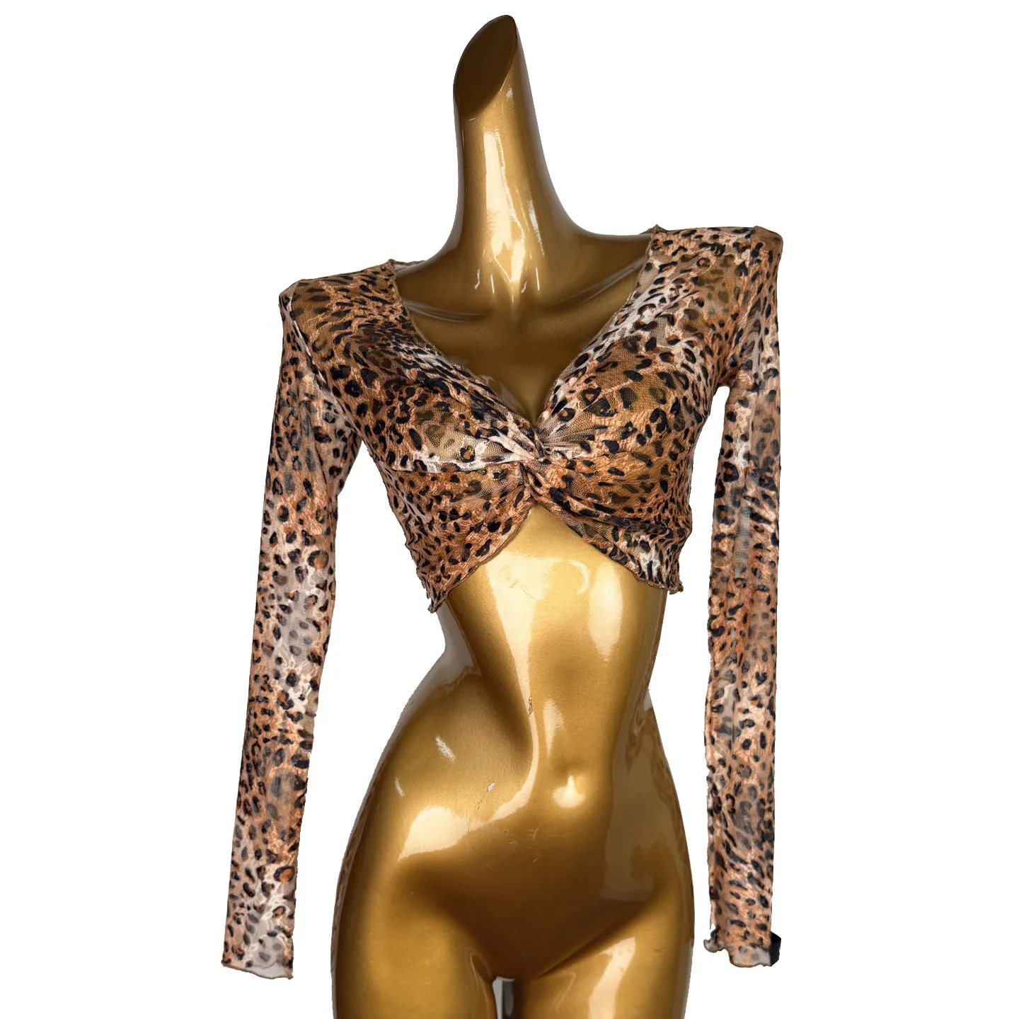 

Новинка 2026: Кружевной плиссированный топ-камизоль с леопардовым принтом для женщин, топы для латиноамериканских танцев, для взрослых, для ча-ча-ча, румбы, танго, латинские костюмы XH4645