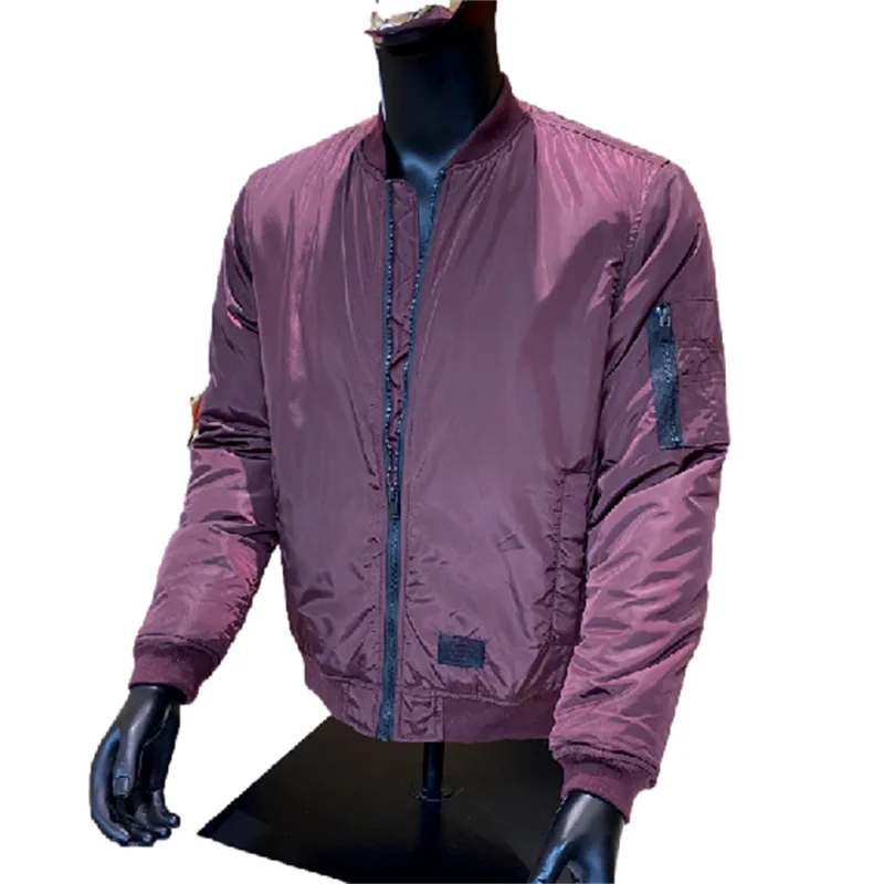 معطف كلاسيكي للزوجين من القطن Jaet بياقة بيسبول من MA American Sle، تصميم عتيق عالي الجودة