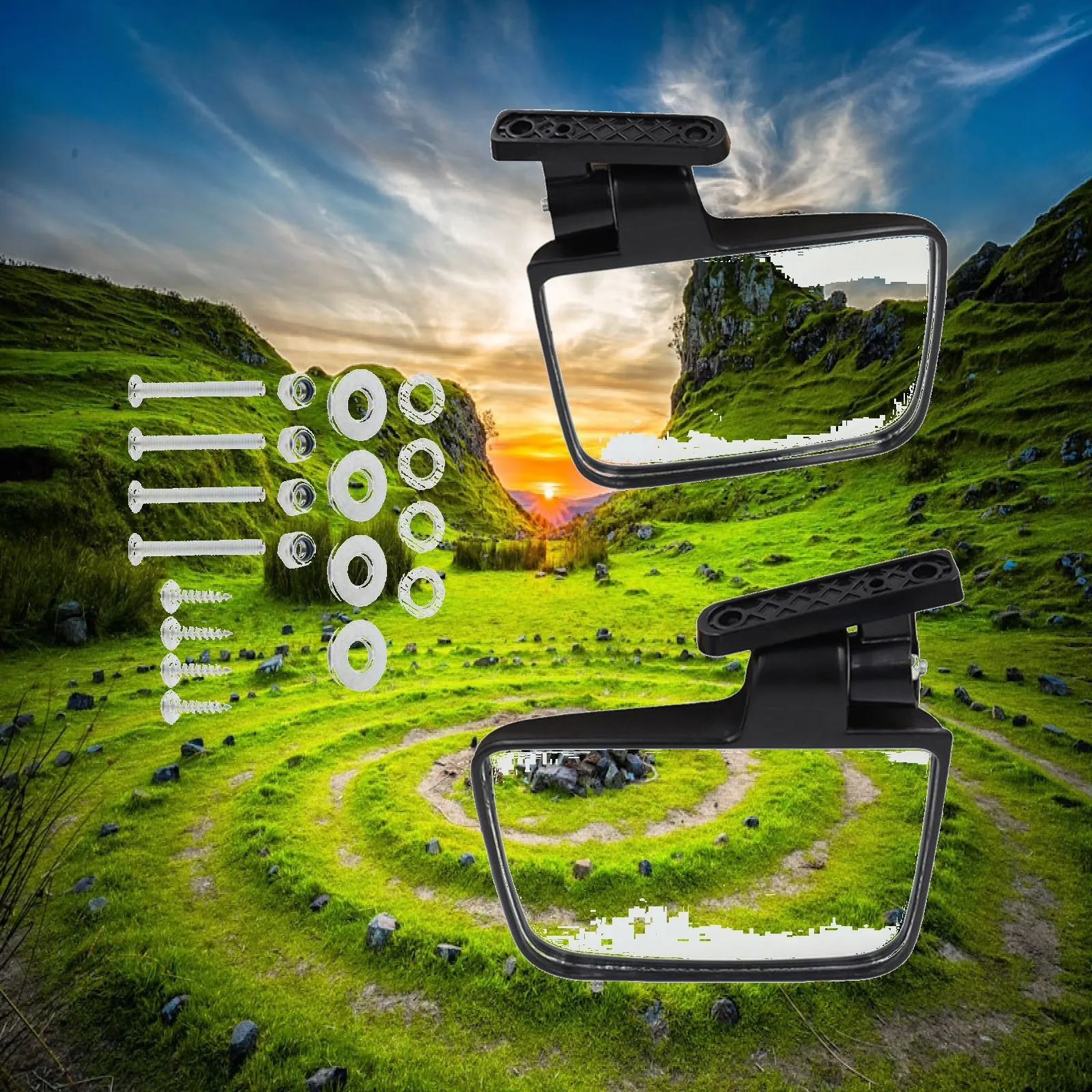 Universal Side View Mirrors Accessories Convex Mirrors Vehicle Repair Parts Lightweight Adjustable