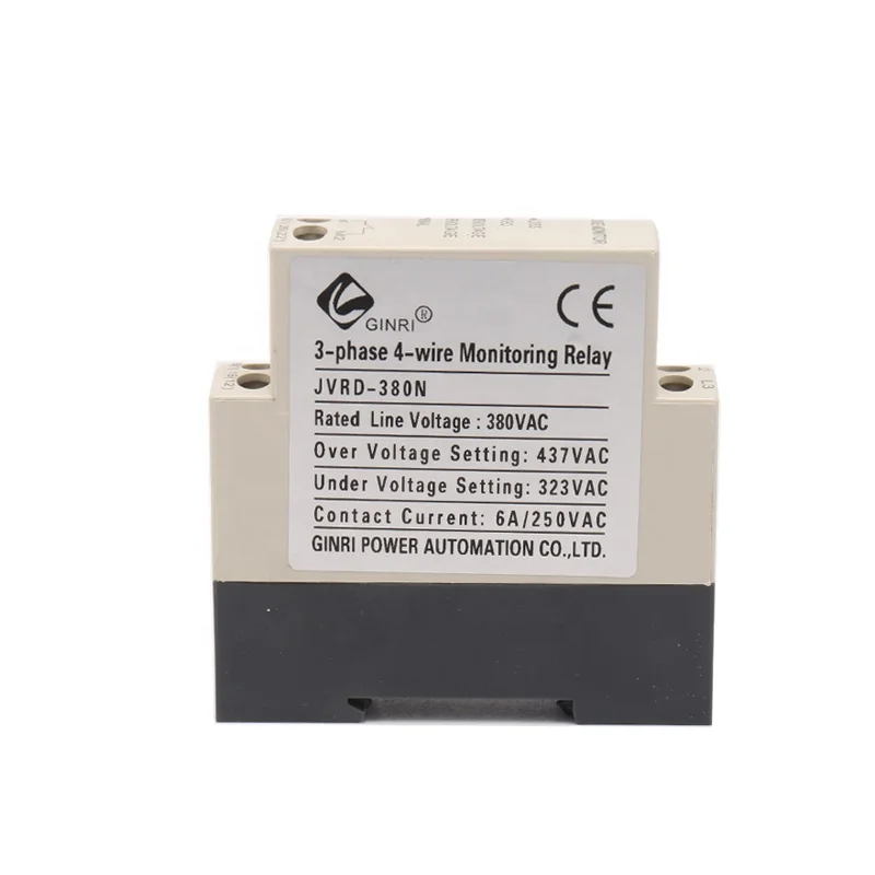 JVRD-380N  3 Phase Neutral Loss Phase Unbalance   protection Voltage Monitoring  Relay