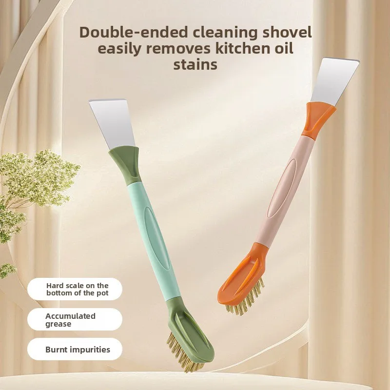 3 in 1 Stove Cleaner Brush Crevice Steel Scraper Multifunctional Kitchen Tool for Cooktop Range Hood