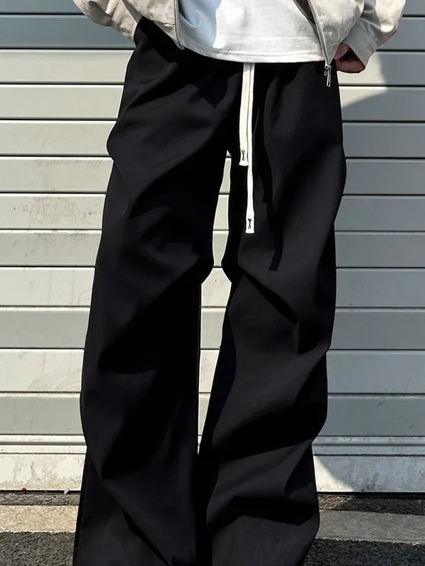 

Мужские летние брюки Bla Bell Bot из ледяного шелка, свободного кроя, повседневные, молодежные, модные, однотонные, длинные брюки для молодых мужчин