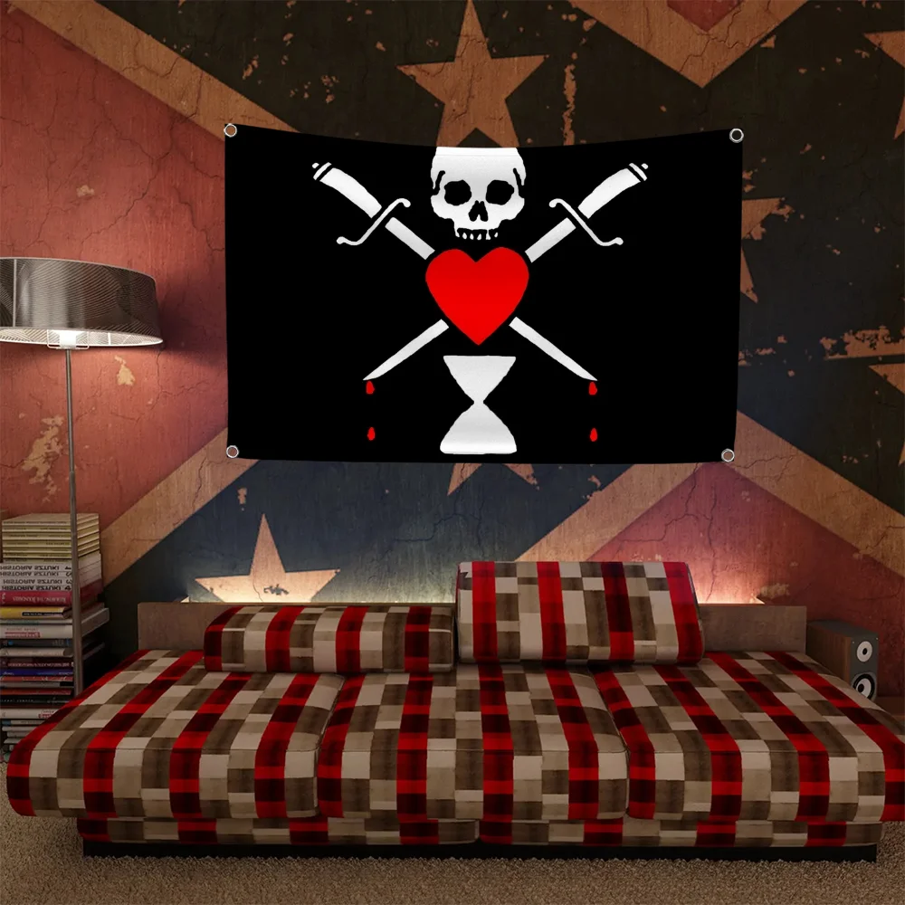 Pirate Jolly Roger Advertising Wall Decoration Home Decor Items Pride Flag to Hang Penetration Funny Flags for Rooms Flaga Room