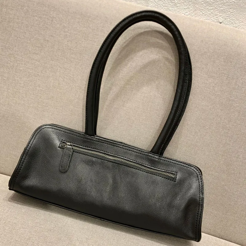 Fashion Women\'s Bag Genuine Leather Handbags Vintage Solid Color Designer Luxury Underarm Bag Trend New Shoulder Bags For Women