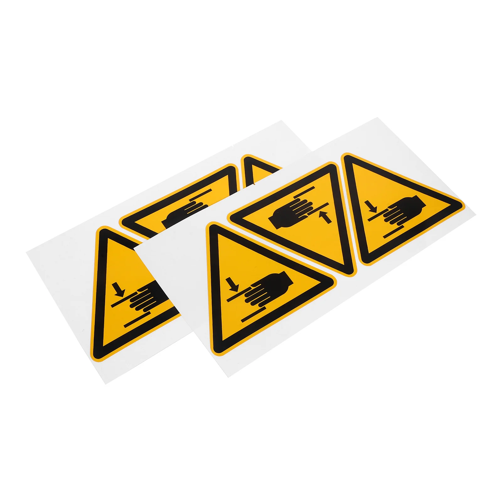 6 Pcs Safety Warning Labels Hands Pinch Sign Caution Signs Machine Self-adhesive Vinyl Danger for Work Nail Stickers