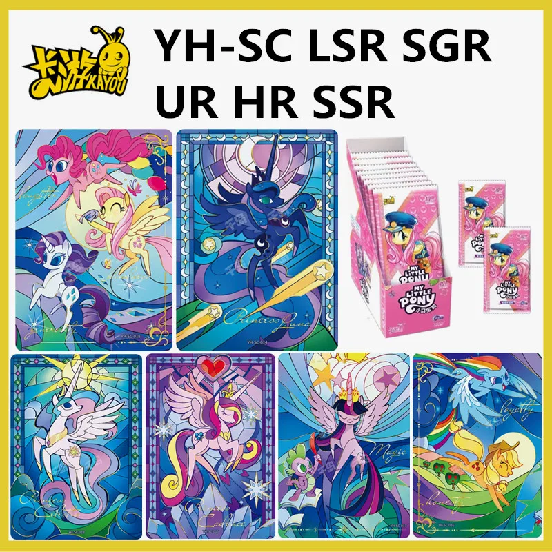 KAYOU Pony My Little Pony Cards Collection Cards Box Anime Characters Twilight Sparkle Children's Gifts Paper Hobby Peripherals