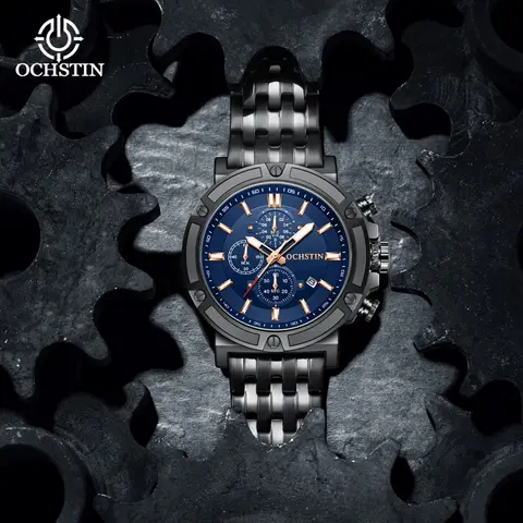 OCHSTIN नई लक्जरी घड़ी पुरुषों के लिए क्वार्ट्ज 45 मिमी पुरुषों की घड़ी जलरोधक चमकदार स्टेनलेस स्टील क्रोनोग्राफ पुरुषों की घड़ियाँ घड़ी Reloj 8 best sales ओचस्टिन घड़ियाँ - №3