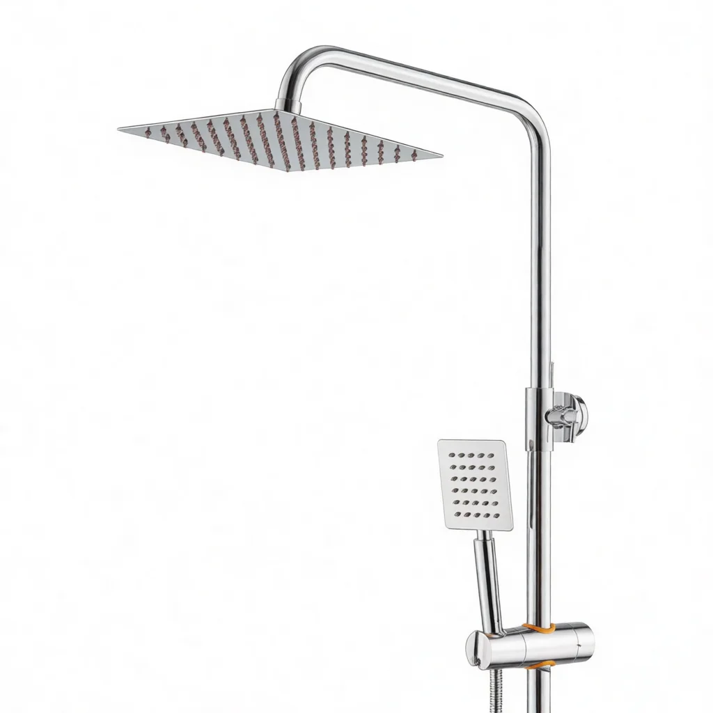 Rotating Handheld Shower Head Bracket Adjustable Slide Bar Mount No Drill Bathroom Fixture For Easy Installation