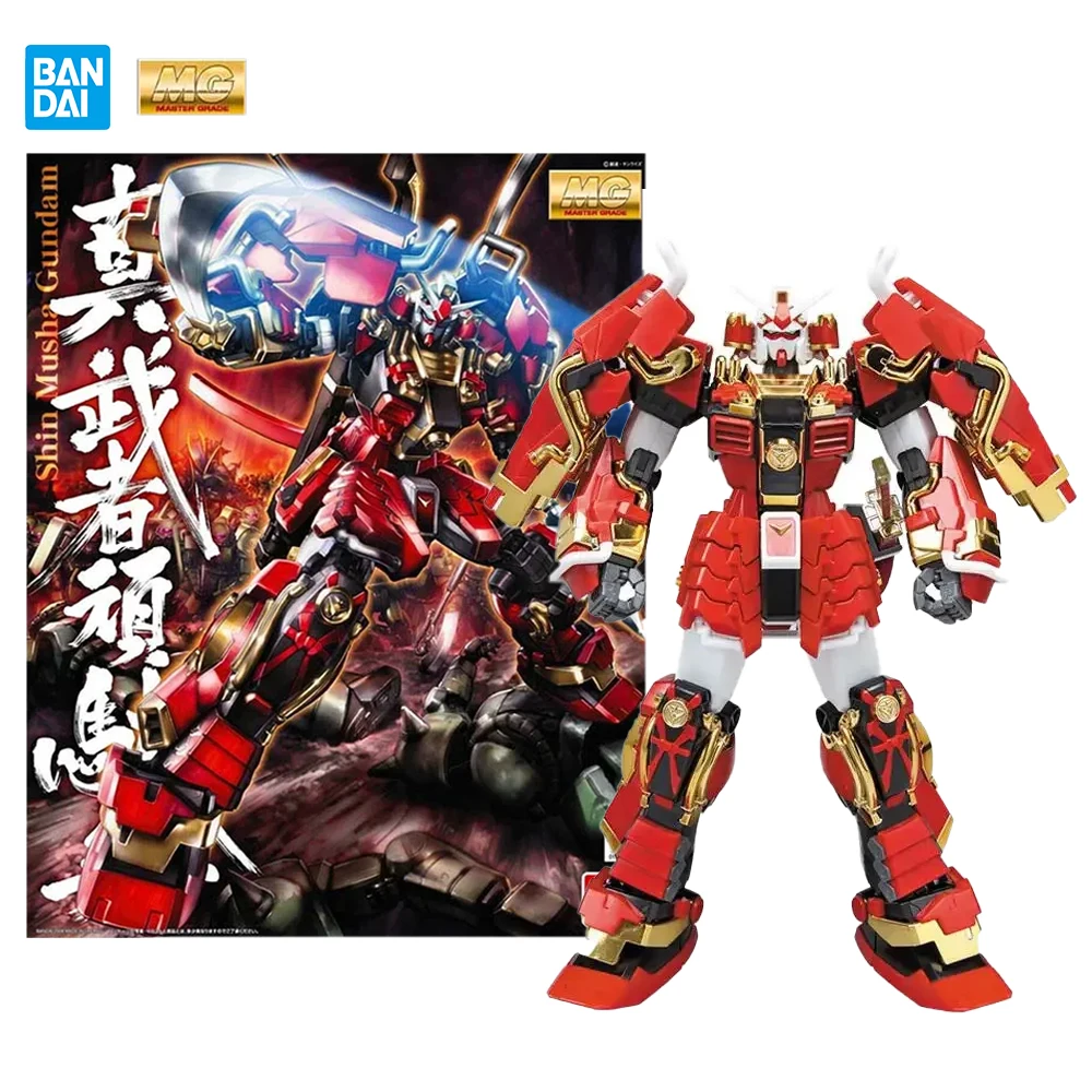 

In Stock Bandai Original MG 1/100 MG110 Shin Musha Gundam Anime Action Figure Model Kit Assemble Birthday Gifts for Children