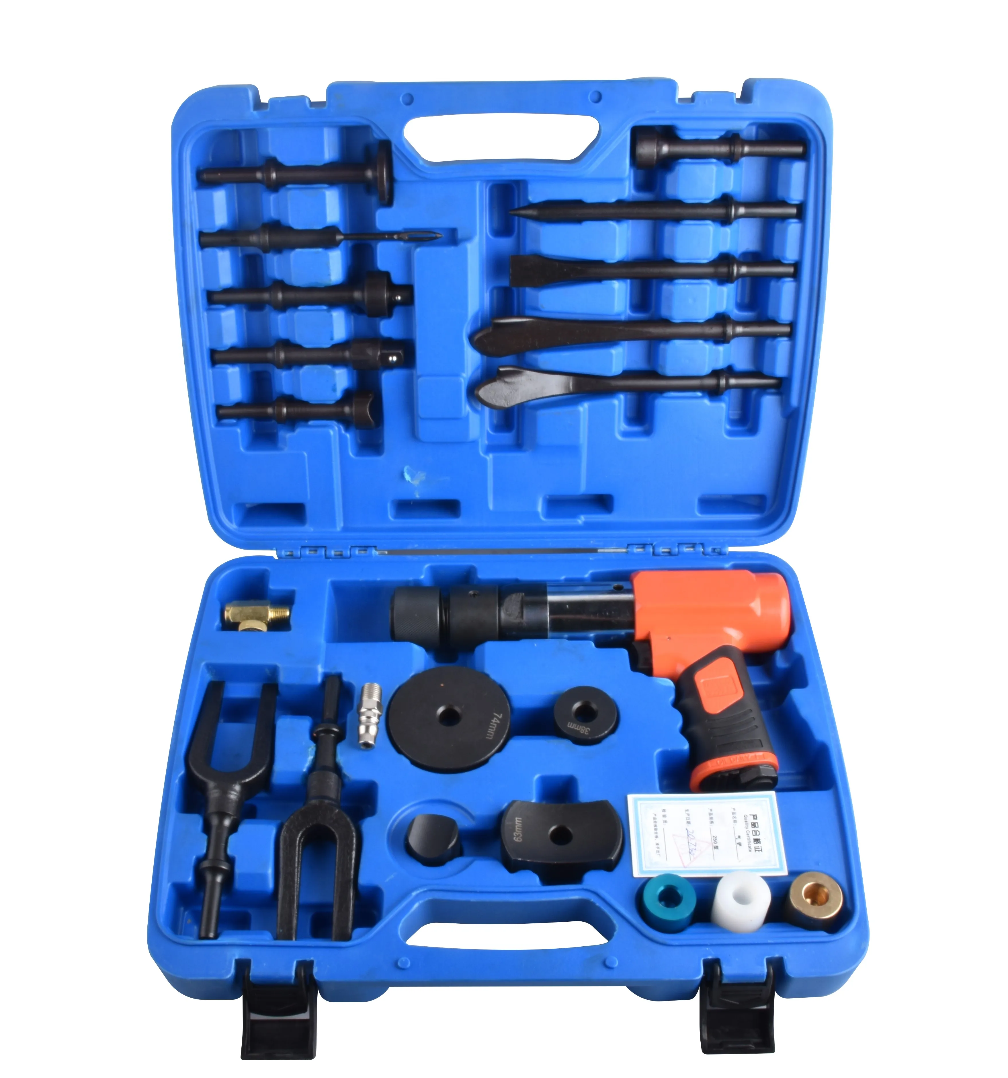 Supply 19-piece Powerful Hand-held Chassis Repair Penumatic Hammer Set With Penumatic Fork and Chisel Set