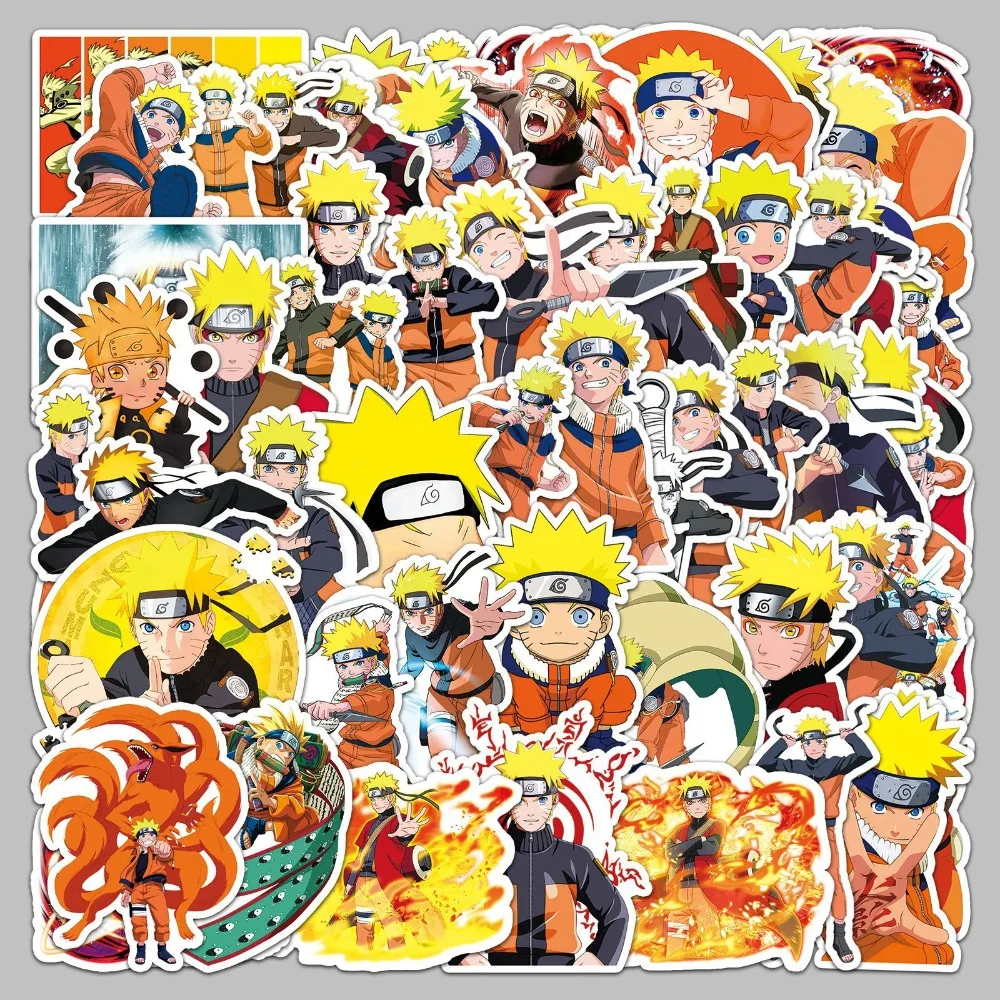 50 個アニメキャラクターうずまきナルト漫画落書きステッカースーツケース文具ラップトップコンピュータギター DIY 装飾デカール