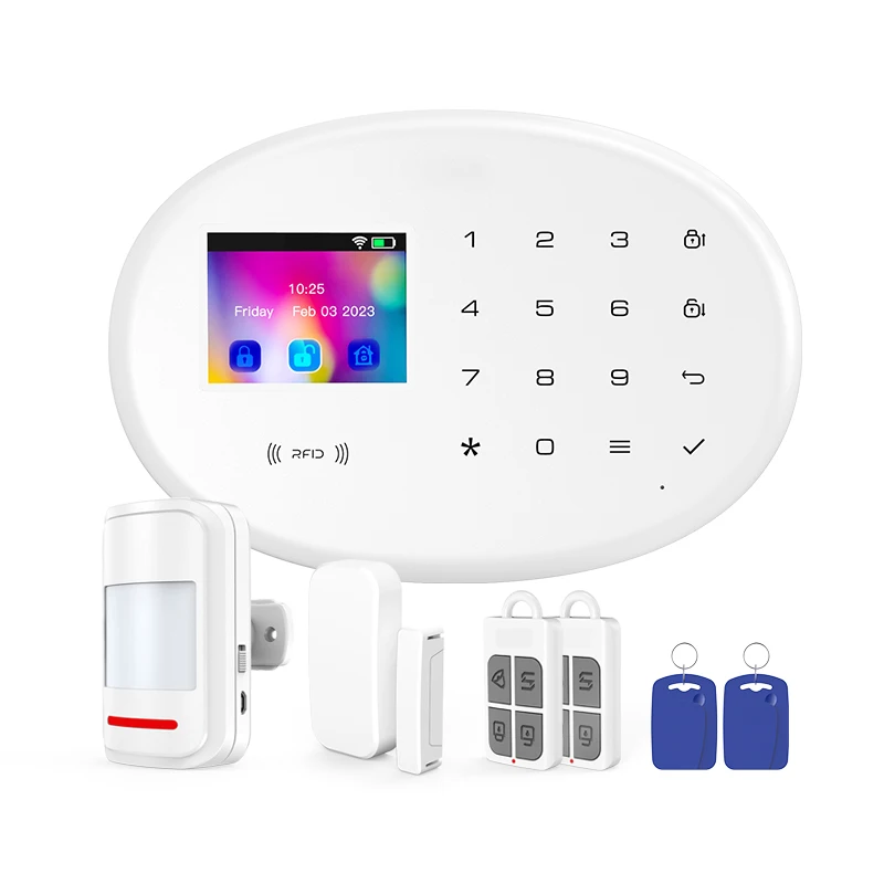 

Original Manufacture Tuya Smart WIFI 4G GSM House Security Alarm System Kit For Home