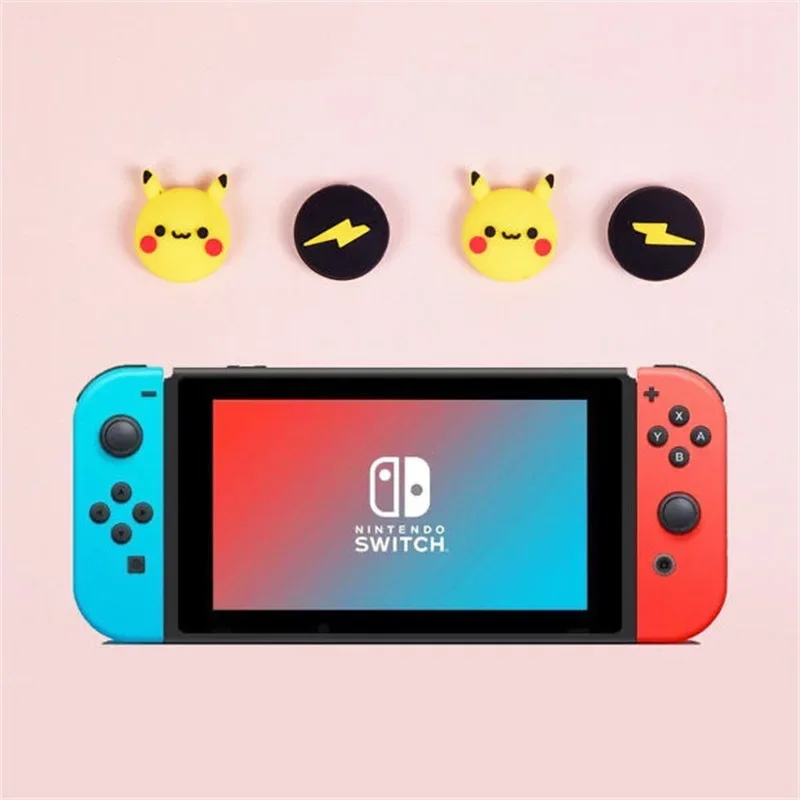 Mando de Pokémon Pikachu Kirby Hello Kitty Kuromi para Nintendo Switch, Joystick para NS Lite Oled Joy-con, 4 unidades