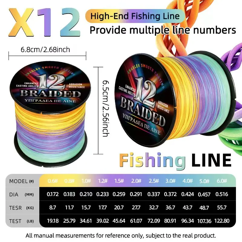 Neue X12 Geflochtene Angelschnur 300M/500M/1000M Multifilament Salzwasser PE-Schnur Karpfenschnur Superstarkes Zubehör – Detail 6