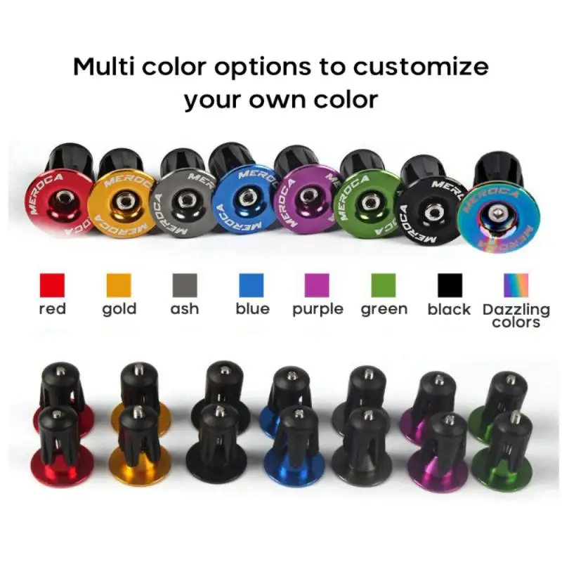 Bike End Plugs Aluminum Alloy Lock Mountain Handle Bar Bicycle Grips Cover Cap Cycling Handlebar Bicycle Bike Accessories